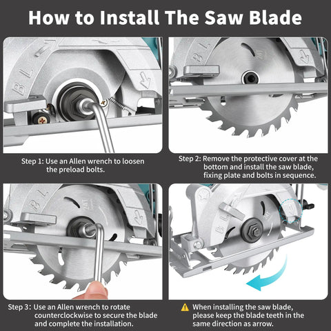 How to install the saw blade for Badass Cordless Mini Circular Saw Drops Right Into Your Makita 18v Setup And Shreds Wood Fast.