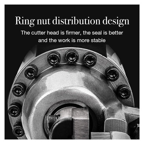 Ring nut design of Beefy Automatic Hydraulic Rebar Cutter For Fast 4 To 20 mm Steel Bar Cutting, enhancing stability and safety.