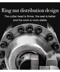 Detailed view of ring nut distribution on Electric Hydraulic Rebar Cutter For Construction Sites, Pro Grade, Heavy Duty Sparks Free.