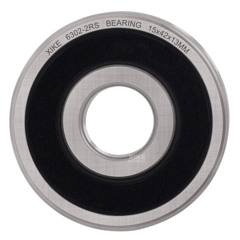 Premium Heavy Duty Deep Groove Ball Bearings 6302 2Rs showing dual nitrile rubber seals and precision machined design.