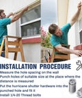 Installation process of Concrete Anchors 1/4-20 Thread For Hurricane Shutter Hardware Wall Anchor Bolts Set of 25 Pieces