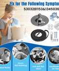 Upgraded 134503600 Dryer Drum Belt & 5303281153 Rear Drum Bearing Kit for Frigidaire and Kenmore shown with symptoms fixed