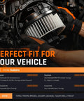 Heavy Duty Front Blower Motor Get Your Cabin Climate Back On Track With Knockout Heating Cooling Power And Slick Ventilation Flow For Subaru Impreza Crosstrek Forester installed in automotive system.