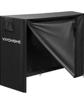 Rugged Heavy Duty 4Ft Log Rack Cover Waterproof Outdoor Firewood Storage With Zipper And Hook Loop Tape 600D Oxford PU PVC Coated