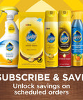 Collection of Pledge cleaning products including Expert Care Lemon Scent Wood Wipes For Polishing And Protecting Wood Furniture