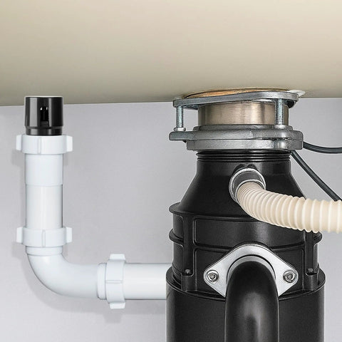 Installed Two Pack In Line Air Admittance Valve 1-1/2 Inch NPT ABS Black Prevent Sewer Gas Odors For RVs Boats And Homes Plumbing Vent