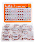 High Quality 1200 Piece Ceramic Capacitor Assortment Kit Featuring 60 Unique Values Spanning 1PF Up To 100NF Rated At 50V in a storage box.