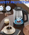 Two And A Half Liter Electric Kettle For Big Family Use With Fast Boil Stainless Steel BPA Free Water Heater 2.5L