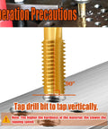 Two Piece 8-32 UNC Thread Tap Set For Metalworking M2 High Speed Steel Right Hand Milling Tap With Titanium Plating, showing vertical tap