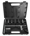 Beefy Metric T Handle Socket Wrench Set Rock Solid Vanadium Steel Spanners With Knurled Grip in a black storage case.