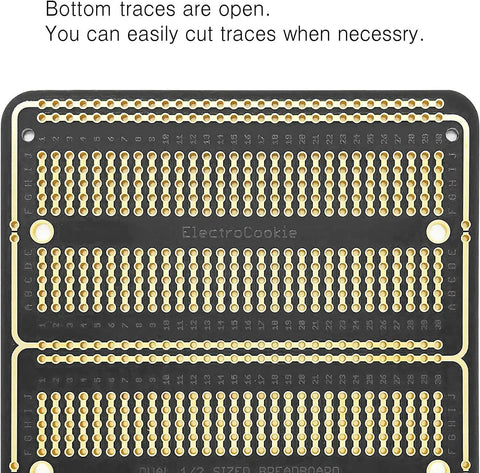 Large PCB Prototype Board Kit With Solderable Breadboards For Electronics Projects Gold Plated 6 Pack Black Compatible With Arduino