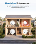 Hardwired interconnect setup showing multiple No Sweat Setup Photoelectric Smoke Detectors for comprehensive home fire safety.