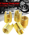 Brass Self Tapping Thread Inserts Repair Kit With 50 Pieces For Quick Hole Fixes And Strong Thread Restoration Easy Install Without Drilling Or Pre Tapping Needed Perfect For Broken Bolts, brass inserts for vehicle thread repair