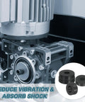 Rock Solid 36 Piece Round Rubber Spacer Set 1 2 Od X 3 16 Id X 1 4 Thick Anti Vibration Flat Bushings installed on machinery.