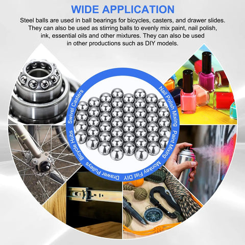 1000 Pack Stainless Steel Bearing Balls 3MM Precision Metal Spheres used in bike bearings and paint mixing applications
