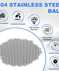 1000 Pack Stainless Steel Bearing Balls 3MM Precision Metal Spheres on a smooth surface with rust and corrosion resistance traits.