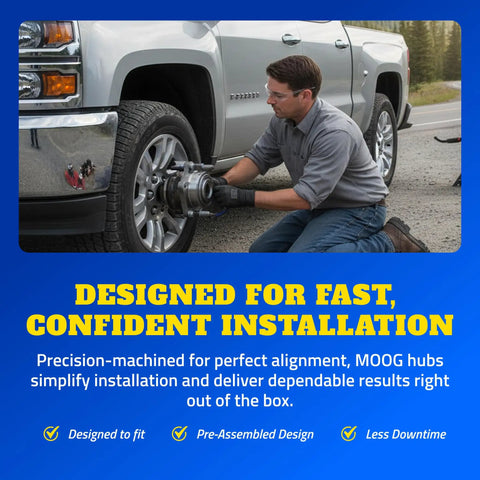 Heavy Duty Wheel Bearing And Hub Assembly Swap For Chrysler 200 Sebring Dodge Avenger Caliber 512332 installation on truck wheel.