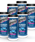Six containers of Screen Cleaning Wipes For Electronics For TV Phone Computer Monitor Laptop Tablet Pre Moistened Alcohol And Ammonia Free.