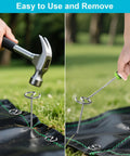 Galvanized 6 Inch Round Head Landscape Nails Tough As Nails Anti Bending Weed Barrier Stakes For Lawn Garden
