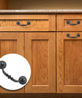 Straight Up Vintage Black Bail Cabinet Pulls Super Durable Zinc Alloy Drawer Handles For Kitchen Cupboards Set Of Six Corrosion Resistant Knobs With Precise 3.5 Inch Hole Spacing on wooden cabinets.