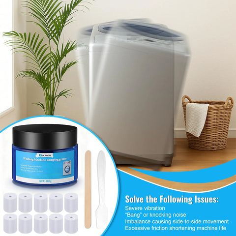 Heavy Duty Pro Grade Washing Machine Damping Grease Kit With 10 Foam Inserts Reduces Vibration And Noise In Top Load Washers