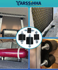 Rock Hard M8 Anti Vibration Rubber Isolator Mounts 4 Pack shown securing equipment with durable rubber shock absorbers.