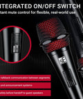Dynamic Microphone With On Off Switch For Singing Speech And Instruments Handheld XLR Vocal Mic for live gigs showcasing switch