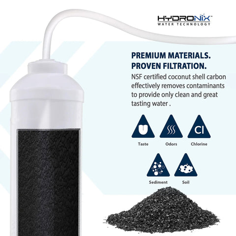 Snap On Your Fridge Or Ice Maker With This Inline Post Activated Carbon Water Filter Cartridge, NSF certified coconut carbon filter.