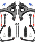 12Pc Front End Suspension Kit With Upper And Lower Control Arms And Polyurethane Bushings For 1999 2006 Chevy Silverado 1500 RWD