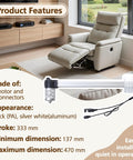 Zero Hassle Replacement Lift Chair Motor For Power Recliners Featuring Simple Wiring And Straightforward Hookup Design with motor and connectors.
