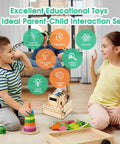 Children playing with an IoT Smart Home Starter Kit For Arduino IDE Hands On STEM Project, multi sensor DIY electronics and 3D puzzle house.