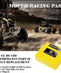 DC CDI Box High Performance Racing Part With Digital Adjustable 9 Ignition Curves For CG125 CG150 CG250 in yellow, front view