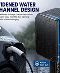 Badass Outdoor EV Charger Enclosure With Sturdy Pedestal Stand And Hella Secure Combination Lock For Garage Or Driveway Weatherproof Electric Vehicle Box with widened water channel design.