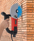 Professional 3000W Corded Circular Saw With Pure Copper Motor And 7000 RPM Water Cooled Wet Dry Cutting Machine cutting brick wall.