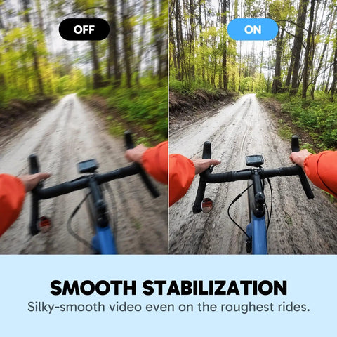 Comparison of bike ride video with the Ek7000 Pro 4K 30FPS Action Camera Bundle With 256GB MicroSDXC Card Waterproof To 131 Feet EIS