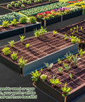 2 Pack Recycled Felt Mulch Mat Roll for Landscaping 8.2 Ft by 2 Ft Black Garden Pathway Fabric installed in garden.