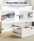 Detachable design of 6 Pairs 22 Inch Soft Close Drawer Slides Ball Bearing Cabinet Rails Silent Hydraulic Side Mount Hardware.