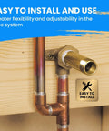 Beefy Brass Pipe Fitting Long Nipple One Half NPT Male To One Half NPT Male 4 Inch installed in plumbing setup