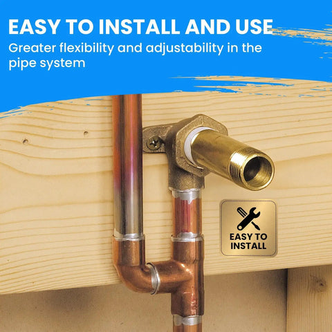 Beefy Brass Pipe Fitting Long Nipple One Half NPT Male To One Half NPT Male 4 Inch installed in plumbing setup