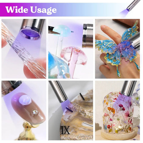 Fast Curing UV Resin Kit With Light 30g Bond In 5 To 10 Seconds Jewelry And Craft Adhesive For Plastic Glass And Decor usage