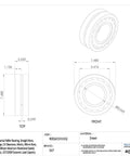 Heavy Duty Spherical Roller Bearing 22318 C3 Explorer drawing showing 90 mm bore, 190 mm OD, steel cage, detailed measurements.