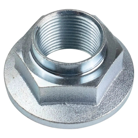 Front Four Piece Drivetrain Refresh Kit Delivering Heavy Duty Wheel Bearing Hub Assemblies Paired With Bulletproof CV Axle Shafts Stress Free Swap Fit For Mercury Milan V6 Rigs nut close-up showing threaded inner surface and hexagonal shape.