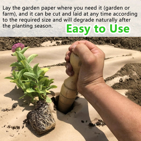 Heavy Duty Biodegradable Paper Weed Barrier 4 X 100 Ft Landscape Fabric Rolls For Garden Beds And Lawns Eco Friendly Ground Cover