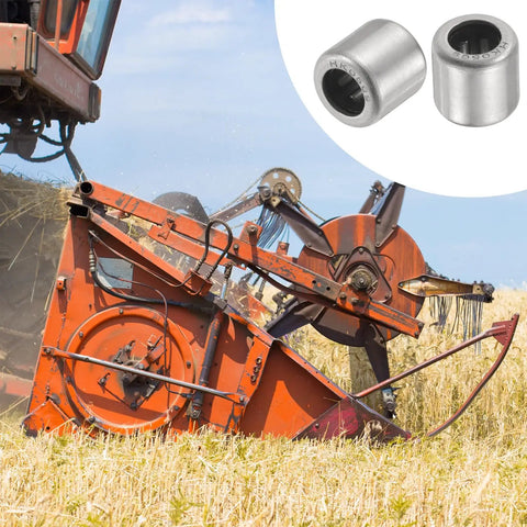 Five Piece HK0509 Needle Roller Bearing Kit 5 By 9 By 9 Mm One Way Clutch Design shown with farming equipment in use.