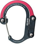 HeroClip Medium Carabiner Gear Clip And Hook For Camping Backpack And Garage Organization, Black And Red, 60 lbs Capacity