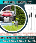 Throttle Return Spring Kit For 196cc 200cc 208cc 212cc 224cc Engines with go-kart and springs illustration
