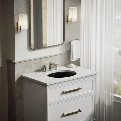 Bathroom with Caxton Oval Undermount Bathroom Sink With Sleek Easy-To-Clean Design And Timeless Style for modern baths