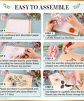 Step-by-step assembly guide for 6 Layer Flower Press Kit For Adults With About 12 By 7 Inch Plates To Press Flowers Leaves And Herbs DIY Flower Preservation For Bookmarks Weddings And Arts Craft Gifts Dope Gift
