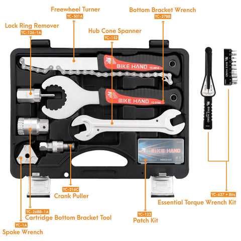 18 Piece Bike Repair Tool Kit Set With Torque Wrench For Mountain And Road Bikes A Must Have For Quick Maintenance in case