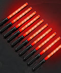 10 Pack 21 Inch Lit LED Traffic Safety Wand With 3 Flashing Modes For Parking Guides And Air Traffic Style Signals Lightweight PVC Baton